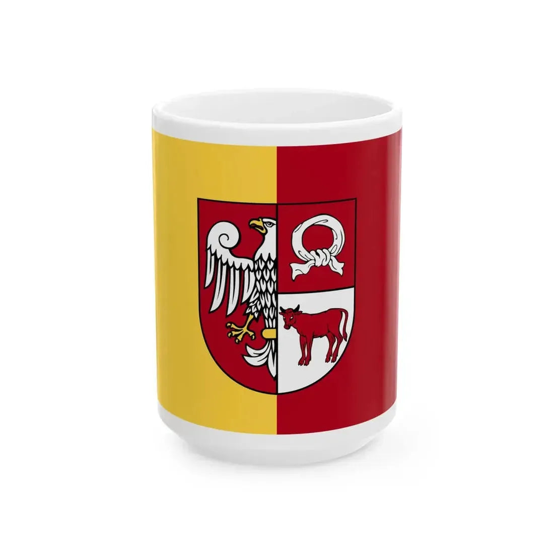 POL powiat czarnkowsko-trzcianecki flag (Poland) White Coffee Mug 15oz - Go Mug Yourself