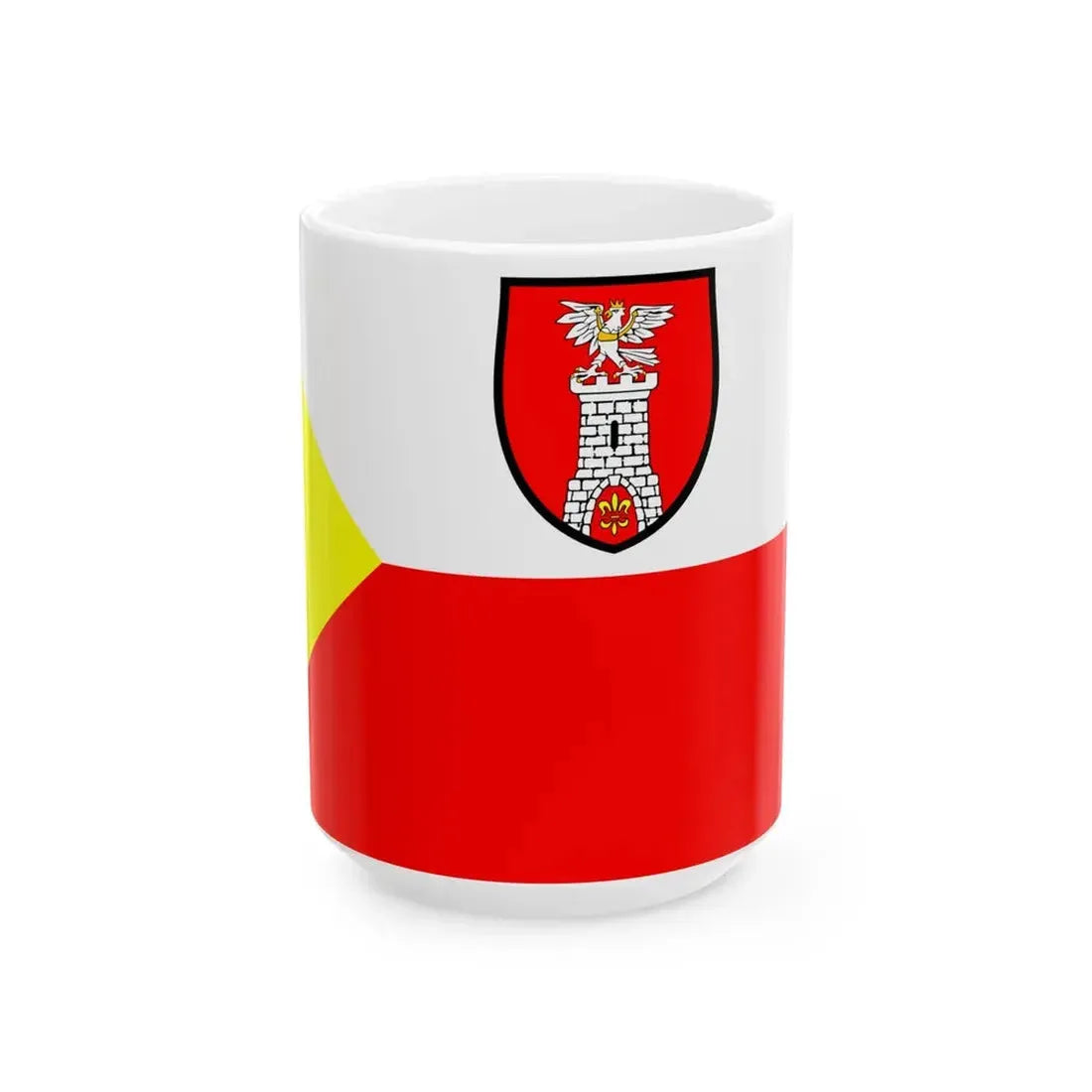 POL powiat czestochowski flag alt (Poland) White Coffee Mug 15oz - Go Mug Yourself