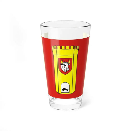 POL powiat człuchowski flag (Poland) Pint Glass 16oz 16oz - Go Mug Yourself