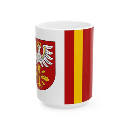 POL powiat dabrowski flag (Poland) White Coffee Mug 15oz - Go Mug Yourself