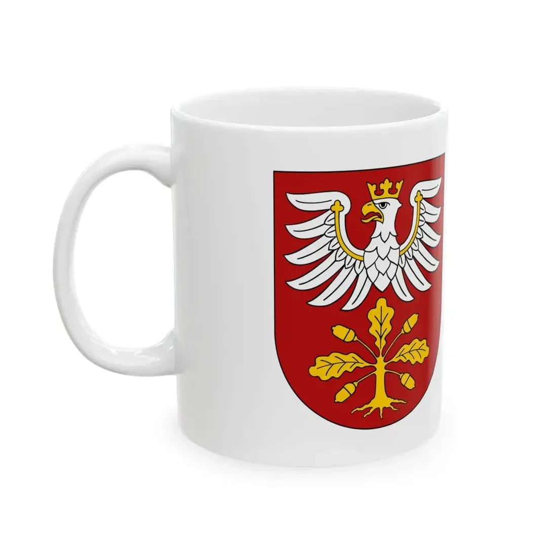 POL powiat dabrowski flag (Poland) White Coffee Mug - Go Mug Yourself