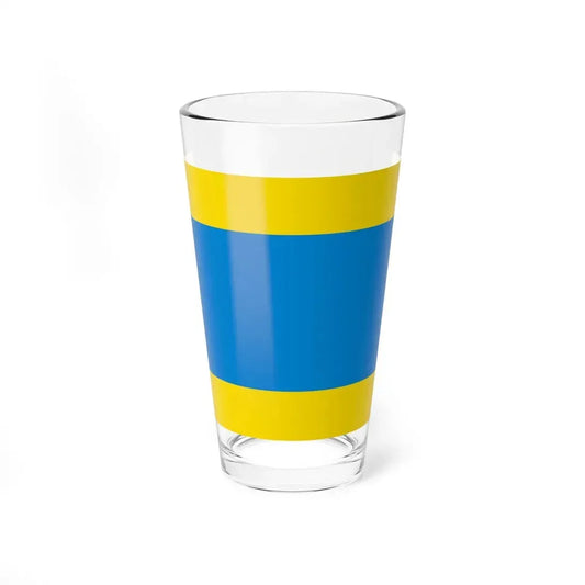 POL powiat dzierzoniowski flag (Poland) Pint Glass 16oz 16oz - Go Mug Yourself