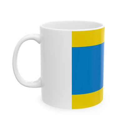 POL powiat dzierzoniowski flag (Poland) White Coffee Mug - Go Mug Yourself