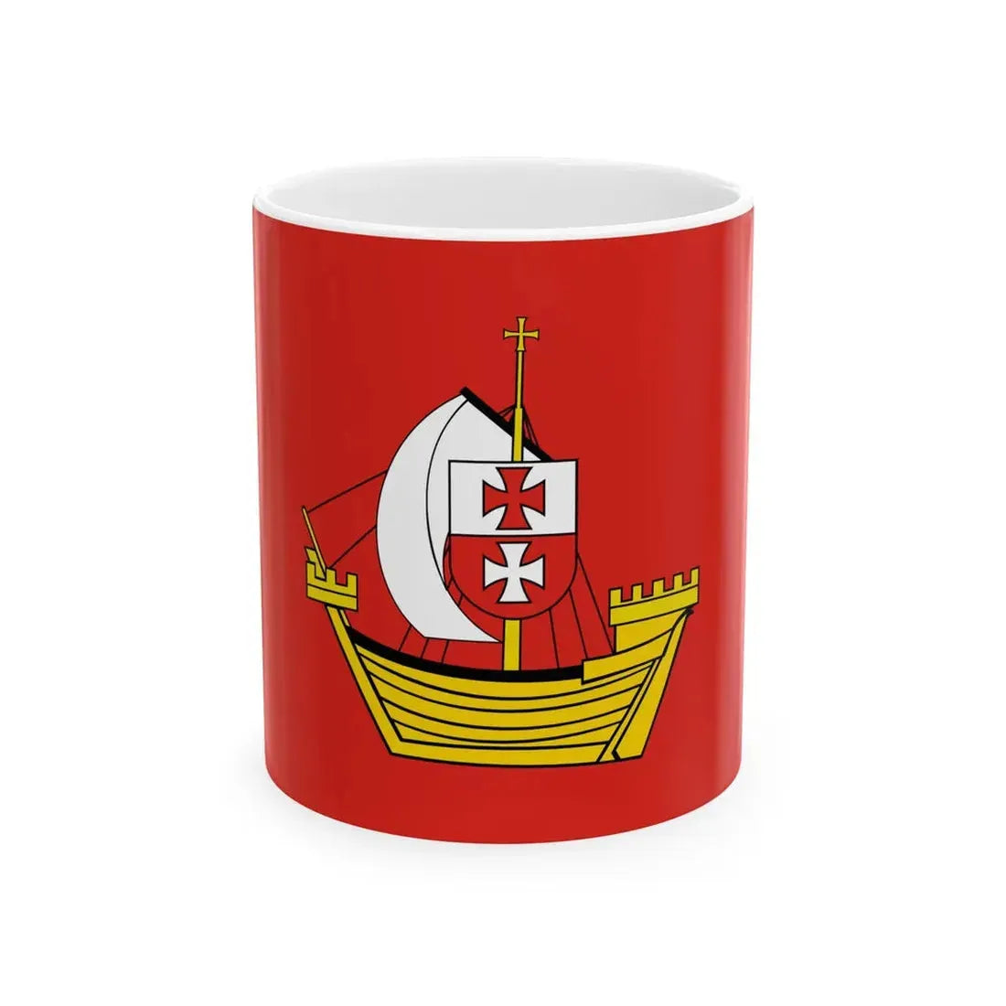 POL powiat elblaski flag (Poland) White Coffee Mug 11oz - Go Mug Yourself