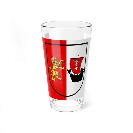 POL powiat gdanski flag (Poland) Pint Glass 16oz 16oz - Go Mug Yourself