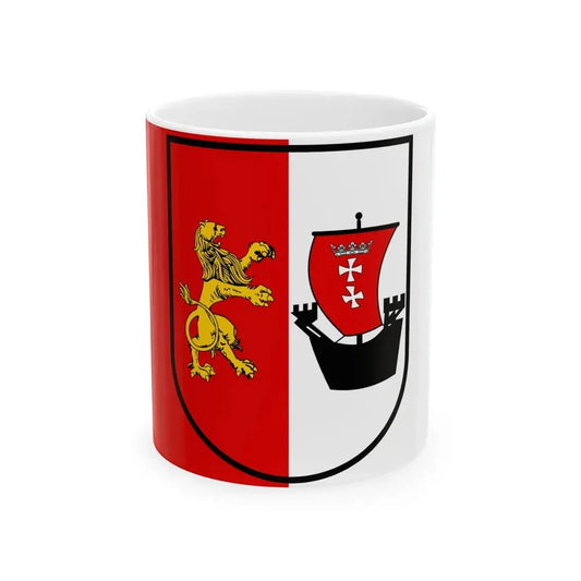 POL powiat gdanski flag (Poland) White Coffee Mug 11oz - Go Mug Yourself