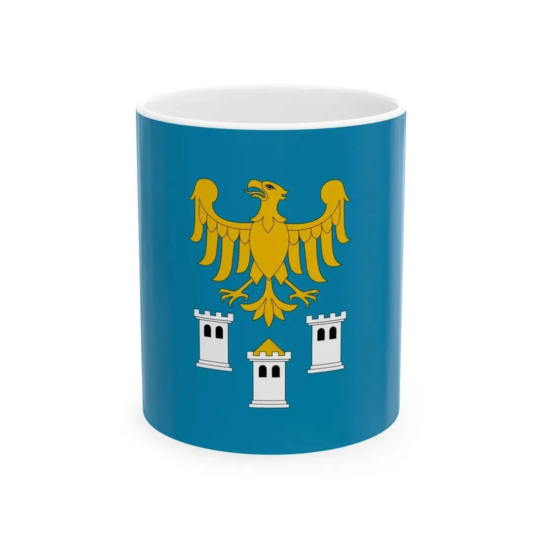 POL powiat gliwicki flag (Poland) White Coffee Mug 11oz - Go Mug Yourself