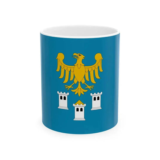 POL powiat gliwicki flag (Poland) White Coffee Mug 11oz - Go Mug Yourself