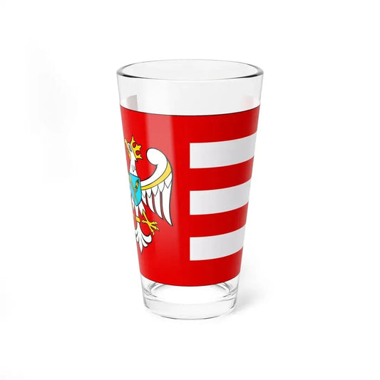 POL powiat gnieznienski flag (Poland) Pint Glass 16oz 16oz - Go Mug Yourself