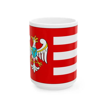 POL powiat gnieznienski flag (Poland) White Coffee Mug 15oz - Go Mug Yourself