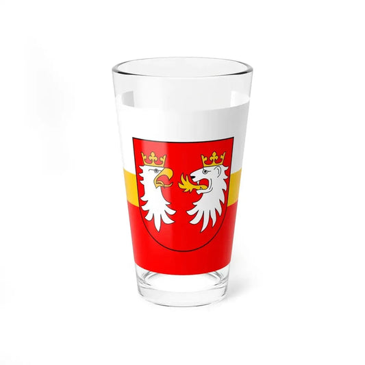 POL powiat gorlicki flag (Poland) Pint Glass 16oz 16oz - Go Mug Yourself