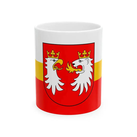 POL powiat gorlicki flag (Poland) White Coffee Mug 11oz - Go Mug Yourself