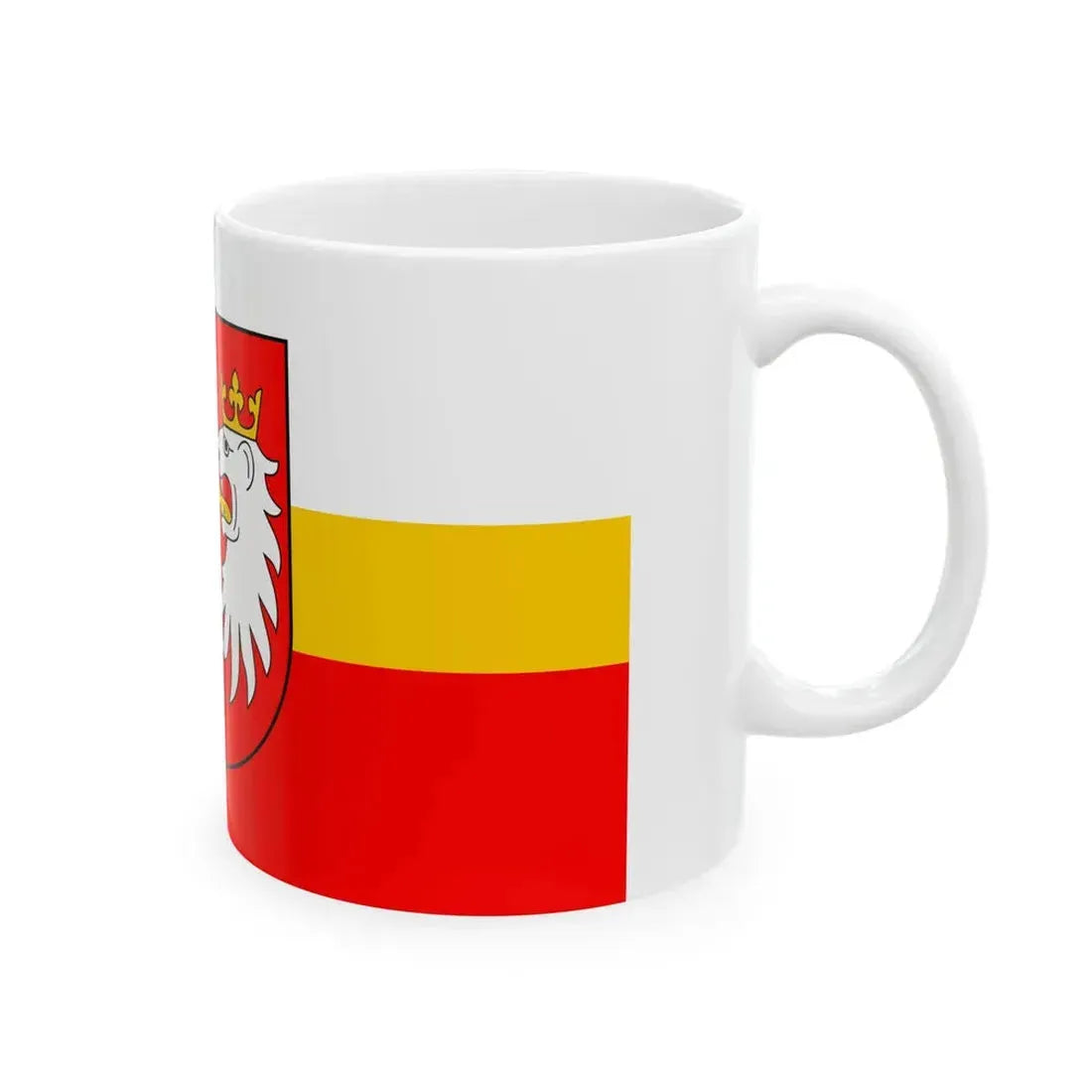 POL powiat gorlicki flag (Poland) White Coffee Mug - Go Mug Yourself