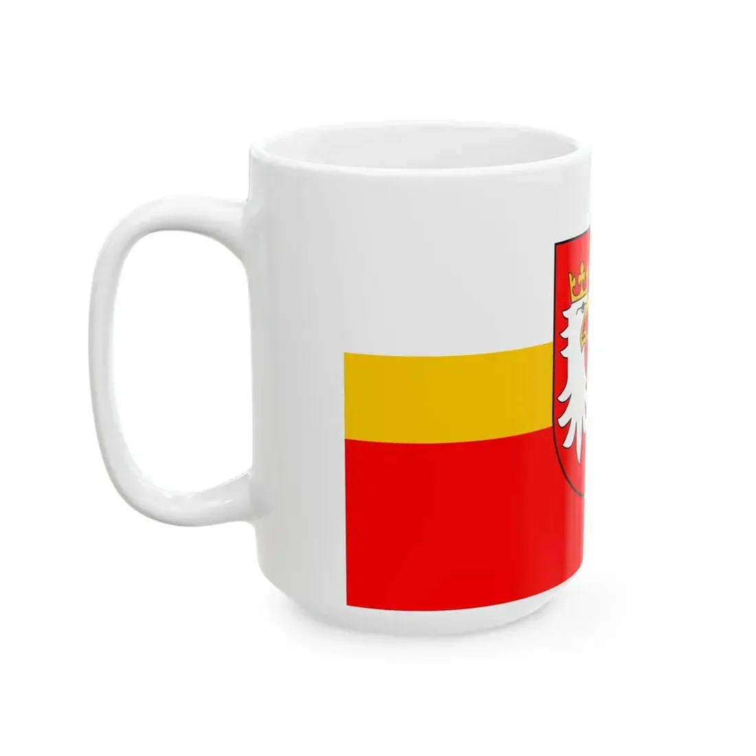 POL powiat gorlicki flag (Poland) White Coffee Mug - Go Mug Yourself