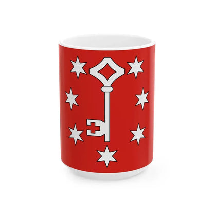 POL powiat gorzowski flag (Poland) White Coffee Mug 15oz - Go Mug Yourself