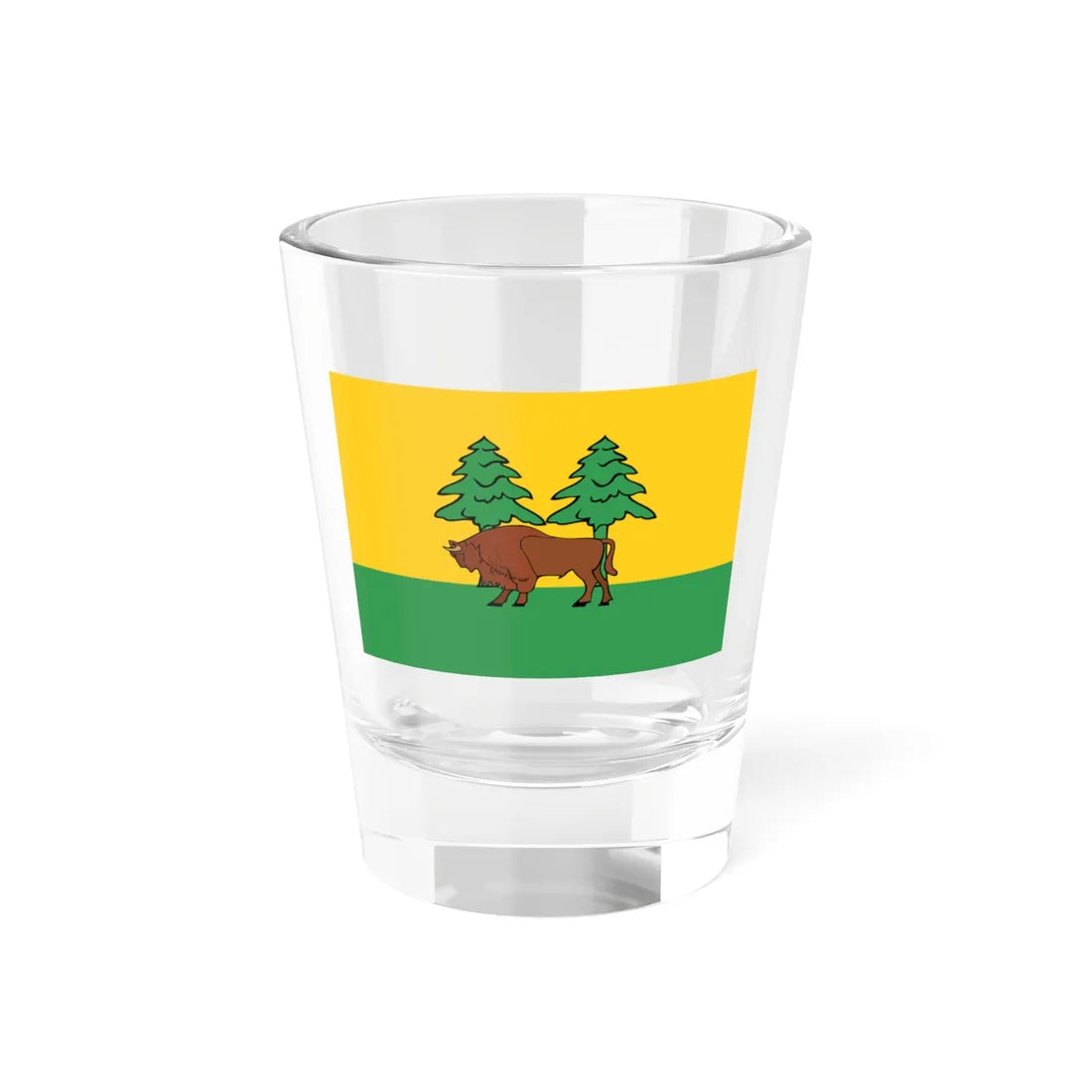 POL powiat hajnowski flag (Poland) Shot Glass 1.5oz 1.5oz - Go Mug Yourself