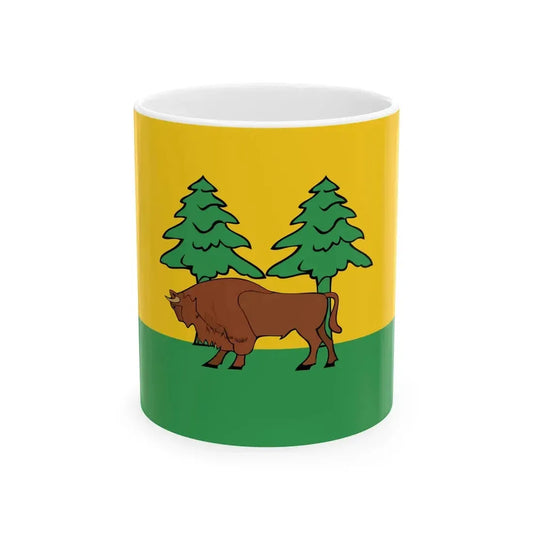 POL powiat hajnowski flag (Poland) White Coffee Mug 11oz - Go Mug Yourself