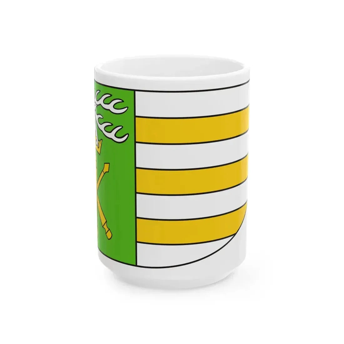 POL powiat janowski flag (Poland) White Coffee Mug 15oz - Go Mug Yourself