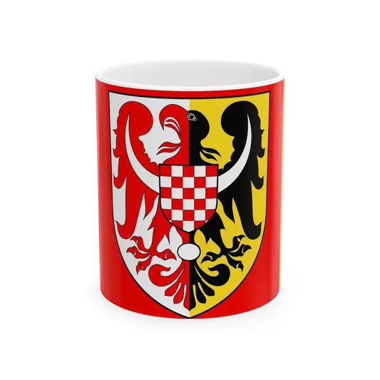 POL powiat jaworski flag alt (Poland) White Coffee Mug 11oz - Go Mug Yourself
