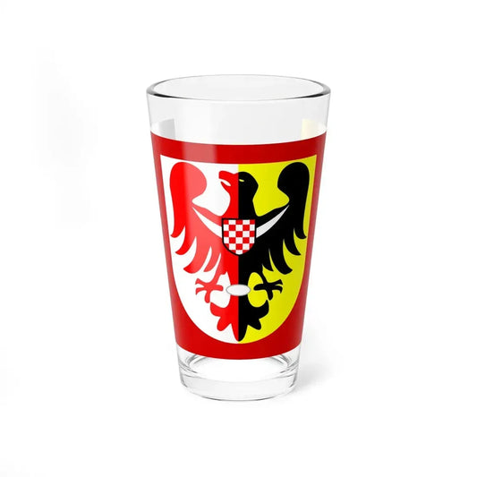 POL powiat jaworski flag (Poland) Pint Glass 16oz 16oz - Go Mug Yourself