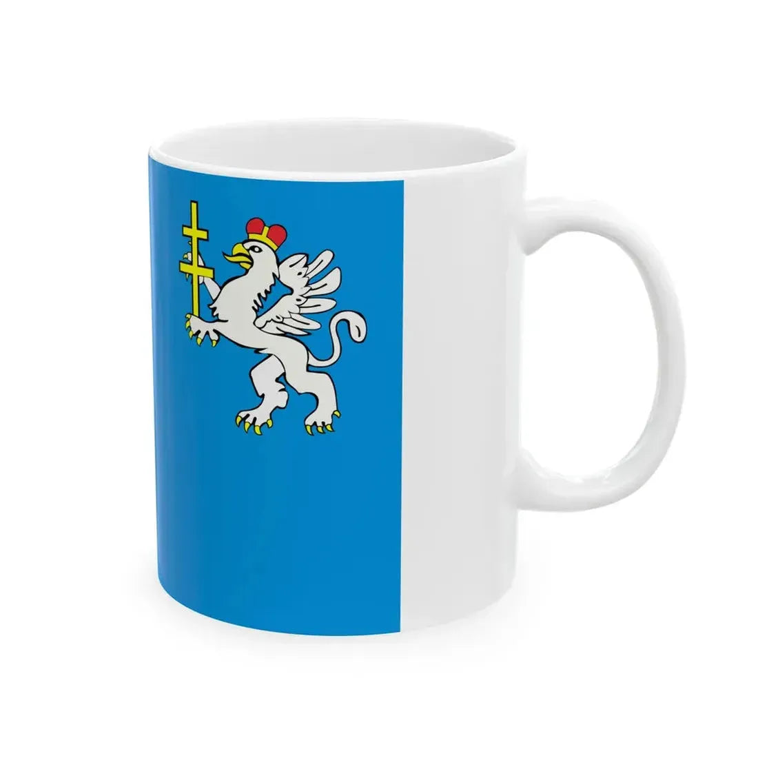 POL powiat jedrzejowski flag (Poland) White Coffee Mug - Go Mug Yourself