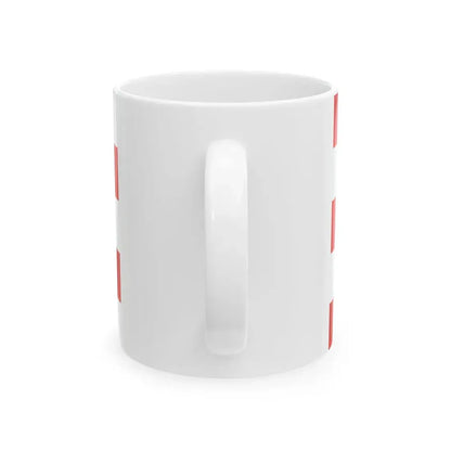 POL powiat kaliski flag 2000-2024 (Poland) White Coffee Mug - Go Mug Yourself