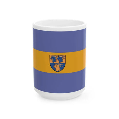 POL powiat kedzierzynsko-kozielski flag old (Poland) White Coffee Mug 15oz - Go Mug Yourself