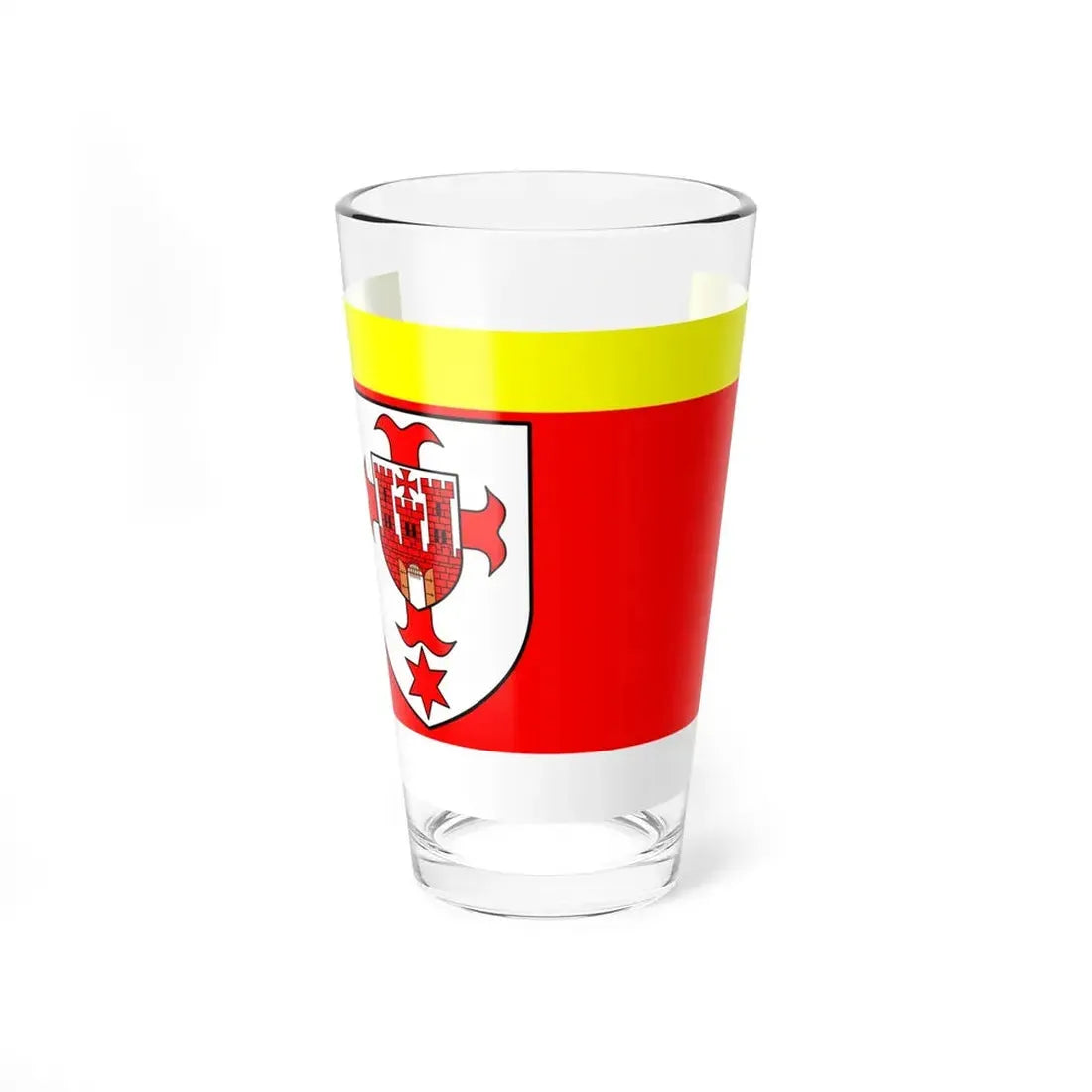 POL powiat kluczborski flag (Poland) Pint Glass 16oz 16oz - Go Mug Yourself