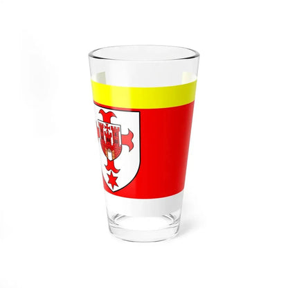 POL powiat kluczborski flag (Poland) Pint Glass 16oz 16oz - Go Mug Yourself