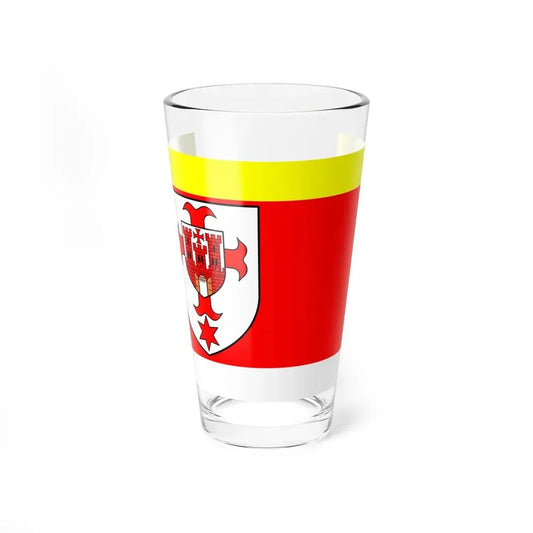 POL powiat kluczborski flag (Poland) Pint Glass 16oz 16oz - Go Mug Yourself