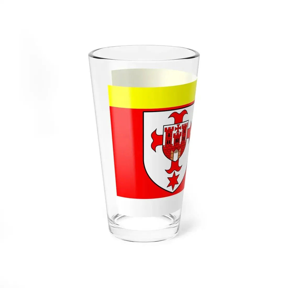 POL powiat kluczborski flag (Poland) Pint Glass 16oz - Go Mug Yourself