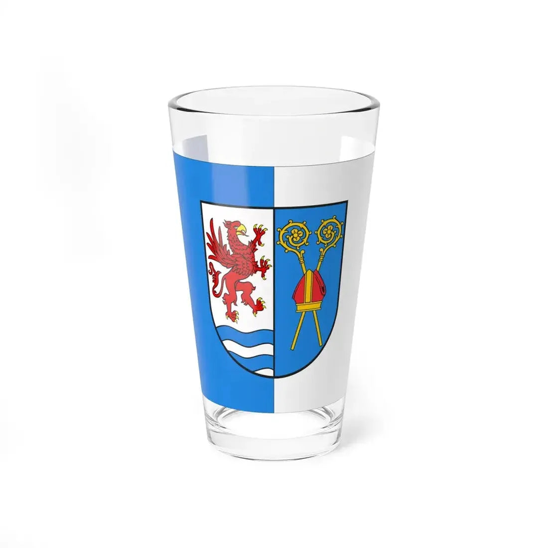 POL powiat kołobrzeski flag (Poland) Pint Glass 16oz 16oz - Go Mug Yourself