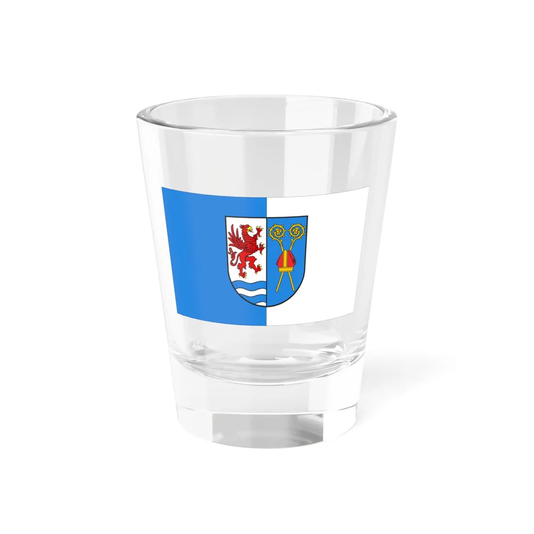 POL powiat kołobrzeski flag (Poland) Shot Glass 1.5oz 1.5oz - Go Mug Yourself