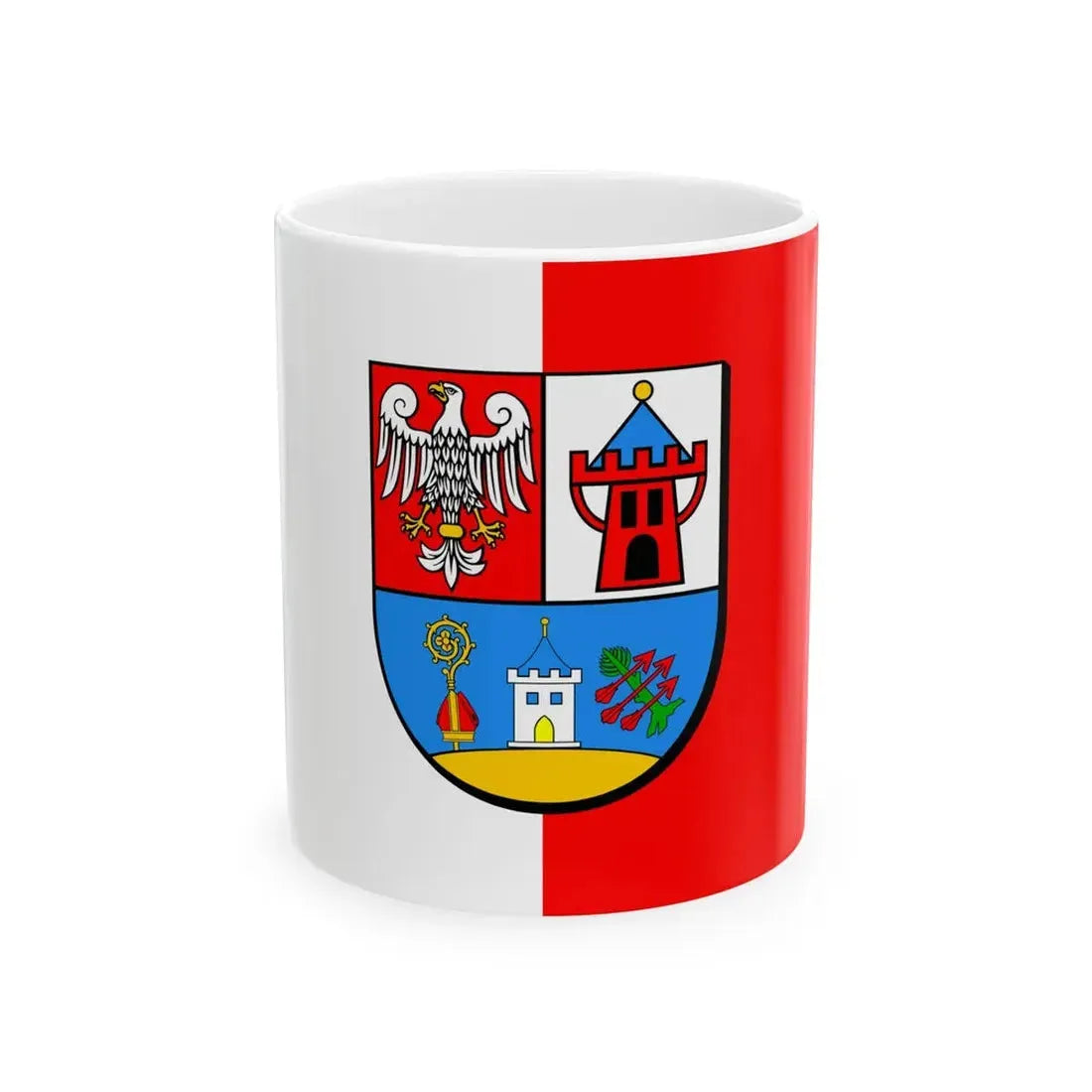 POL powiat koscianski flag (Poland) White Coffee Mug 11oz - Go Mug Yourself
