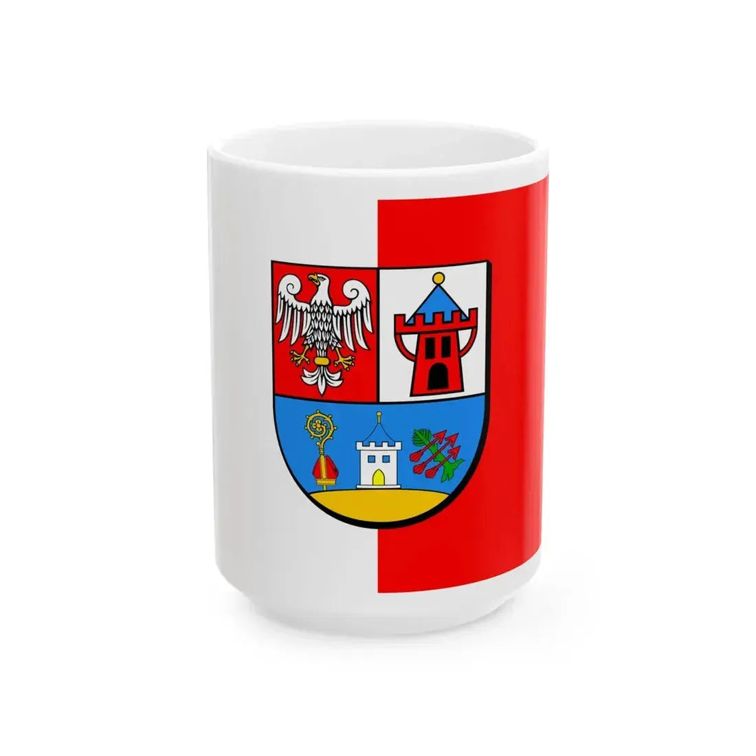 POL powiat koscianski flag (Poland) White Coffee Mug 15oz - Go Mug Yourself