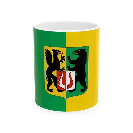 POL powiat koscierski flag (Poland) White Coffee Mug 11oz - Go Mug Yourself