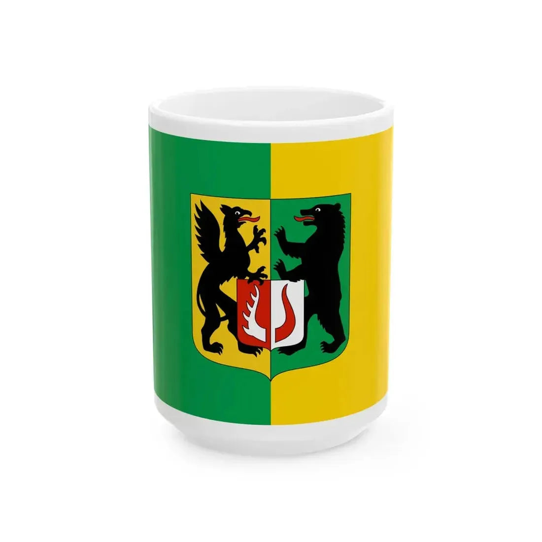 POL powiat koscierski flag (Poland) White Coffee Mug 15oz - Go Mug Yourself