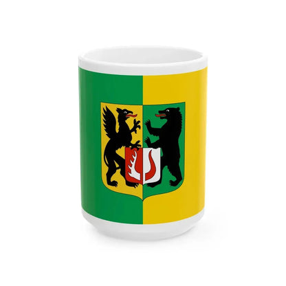 POL powiat koscierski flag (Poland) White Coffee Mug 15oz - Go Mug Yourself