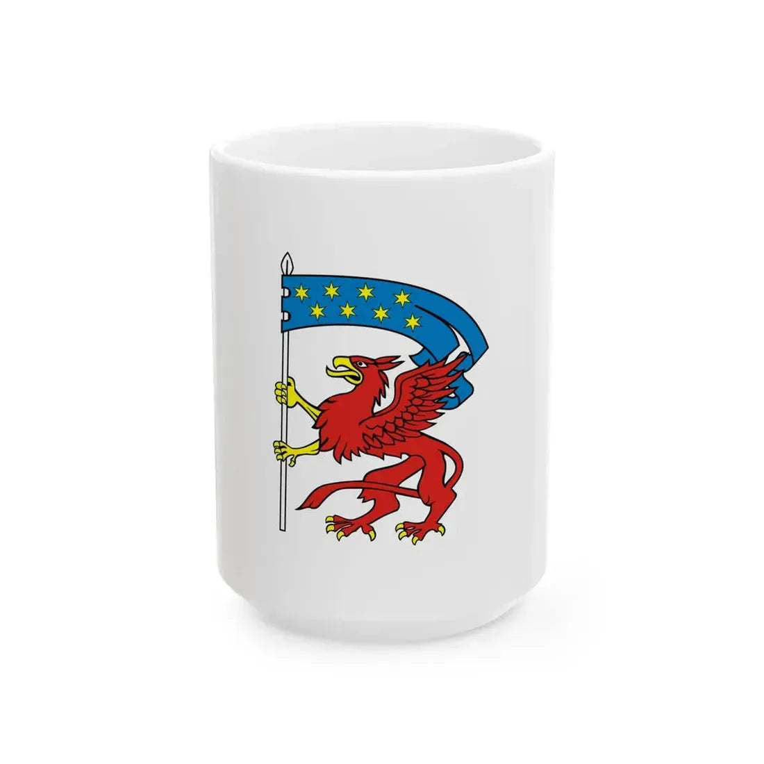 POL powiat koszalinski flag (Poland) White Coffee Mug 15oz - Go Mug Yourself