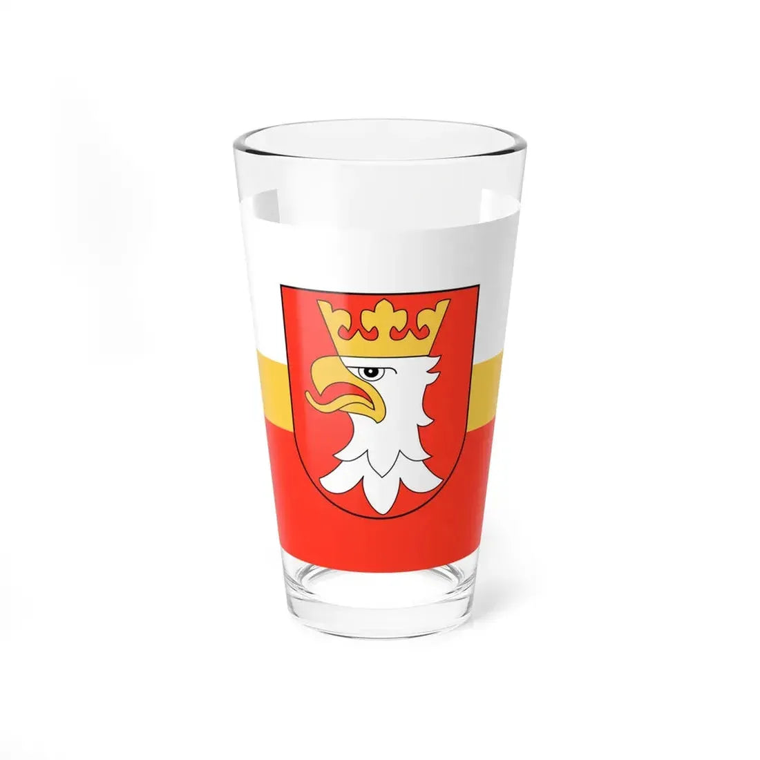 POL powiat krakowski flag (Poland) Pint Glass 16oz 16oz - Go Mug Yourself