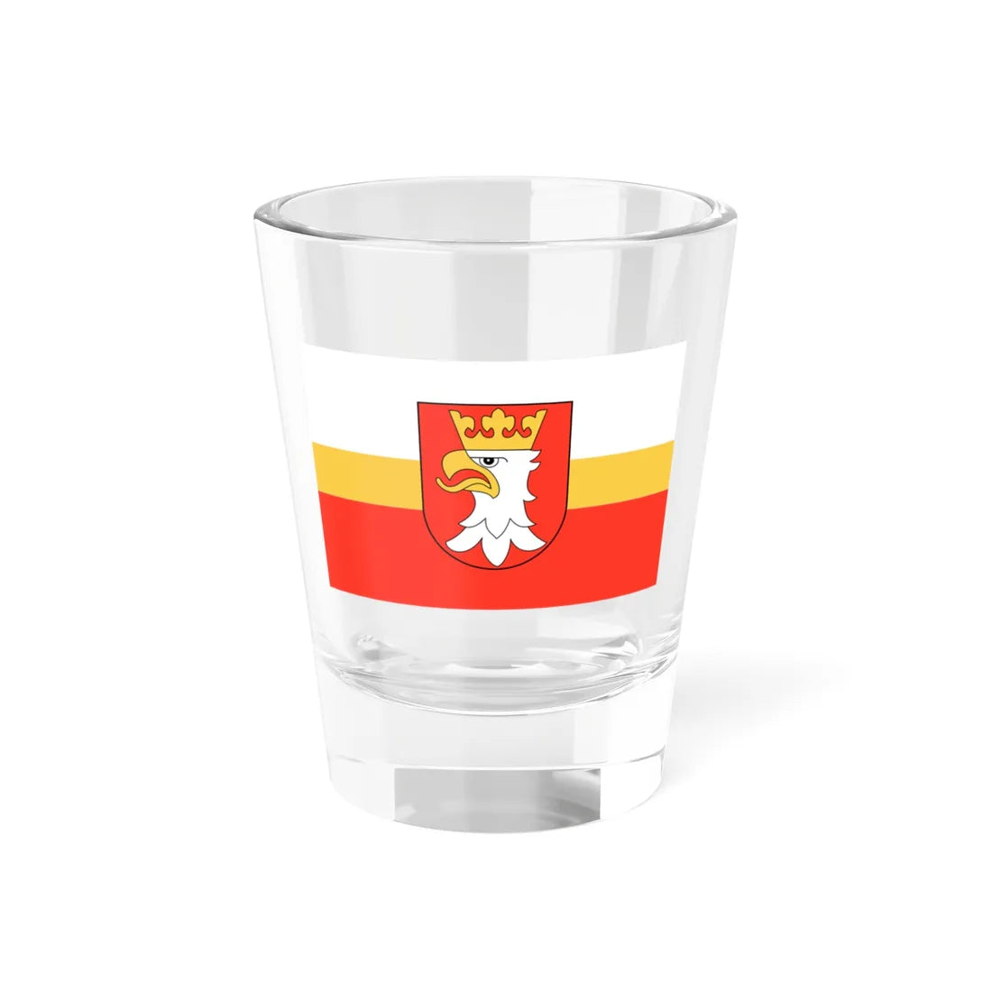 POL powiat krakowski flag (Poland) Shot Glass 1.5oz 1.5oz - Go Mug Yourself