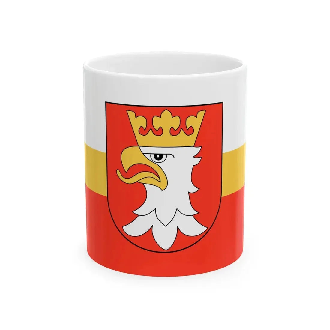 POL powiat krakowski flag (Poland) White Coffee Mug 11oz - Go Mug Yourself