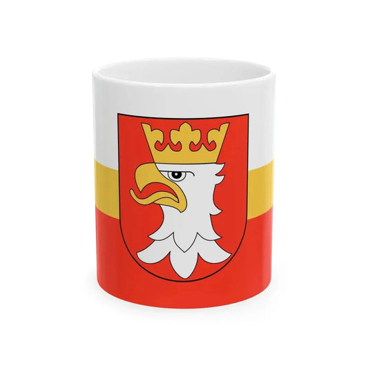 POL powiat krakowski flag (Poland) White Coffee Mug 11oz - Go Mug Yourself