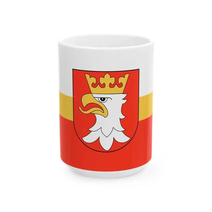 POL powiat krakowski flag (Poland) White Coffee Mug 15oz - Go Mug Yourself