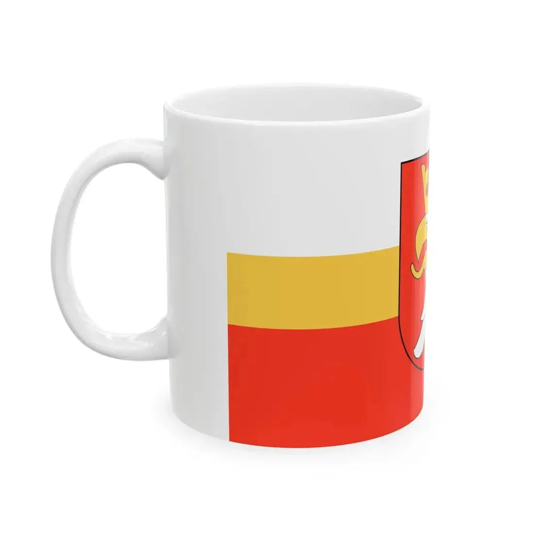 POL powiat krakowski flag (Poland) White Coffee Mug - Go Mug Yourself