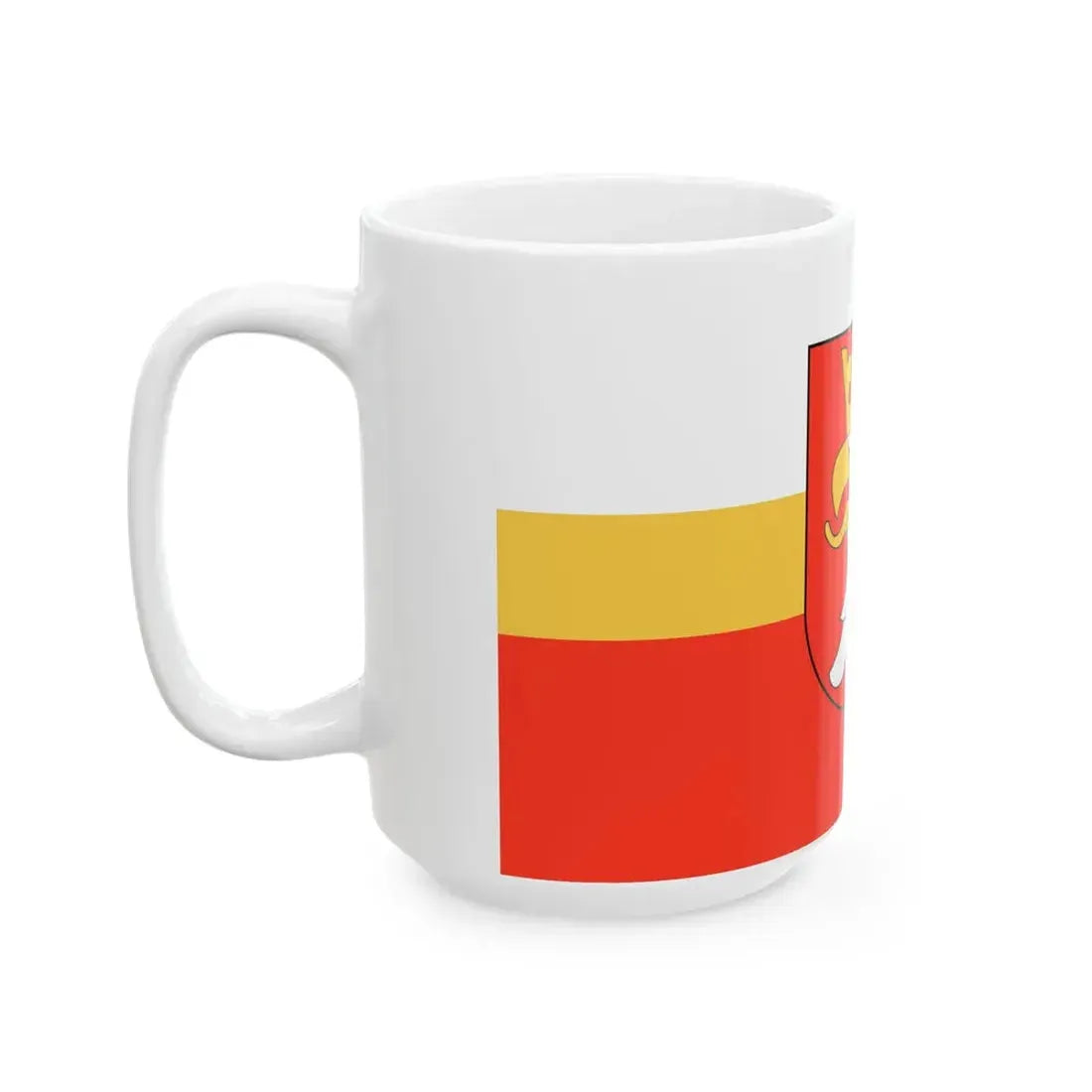 POL powiat krakowski flag (Poland) White Coffee Mug - Go Mug Yourself