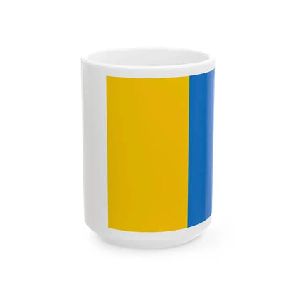 POL powiat krapkowicki flag (Poland) White Coffee Mug 15oz - Go Mug Yourself