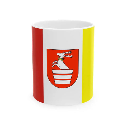 POL powiat krasnicki flag (Poland) White Coffee Mug 11oz - Go Mug Yourself