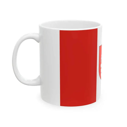 POL powiat krasnicki flag (Poland) White Coffee Mug - Go Mug Yourself
