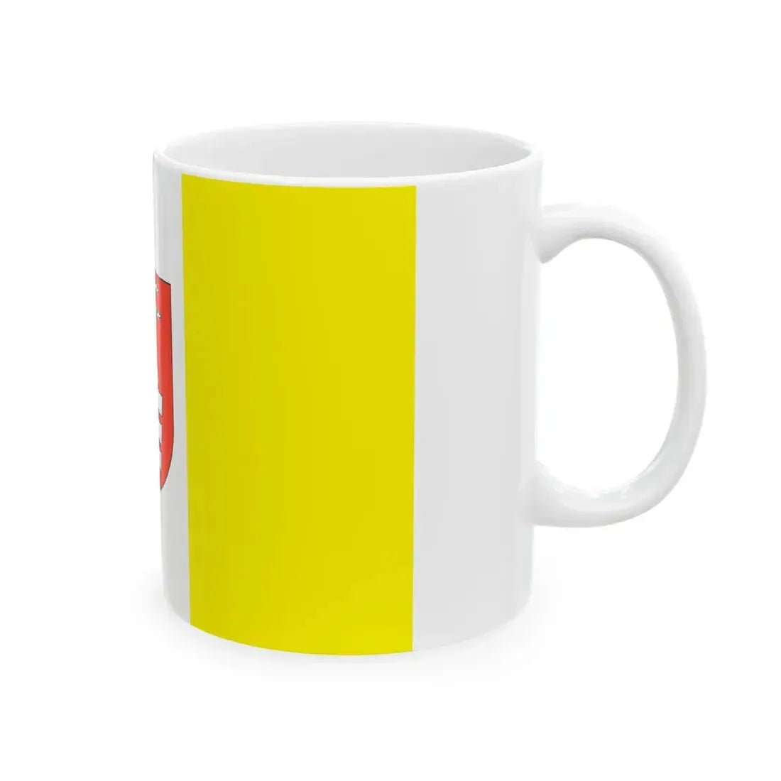 POL powiat krasnicki flag (Poland) White Coffee Mug - Go Mug Yourself